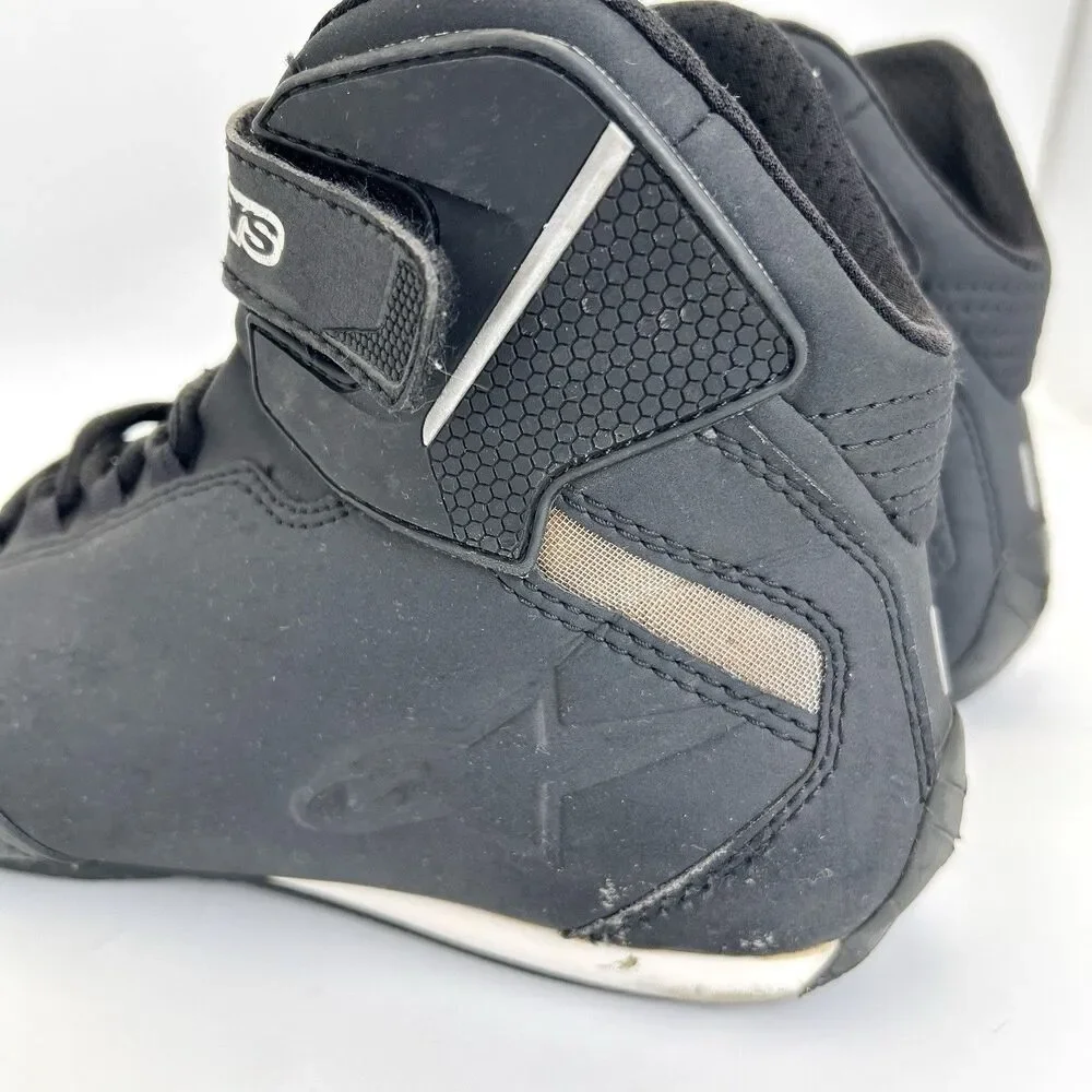 Alpinestars Sektor Vented Motorcycle Shoes Mens Sz US 8 EU 40.5 Black Worn/READ